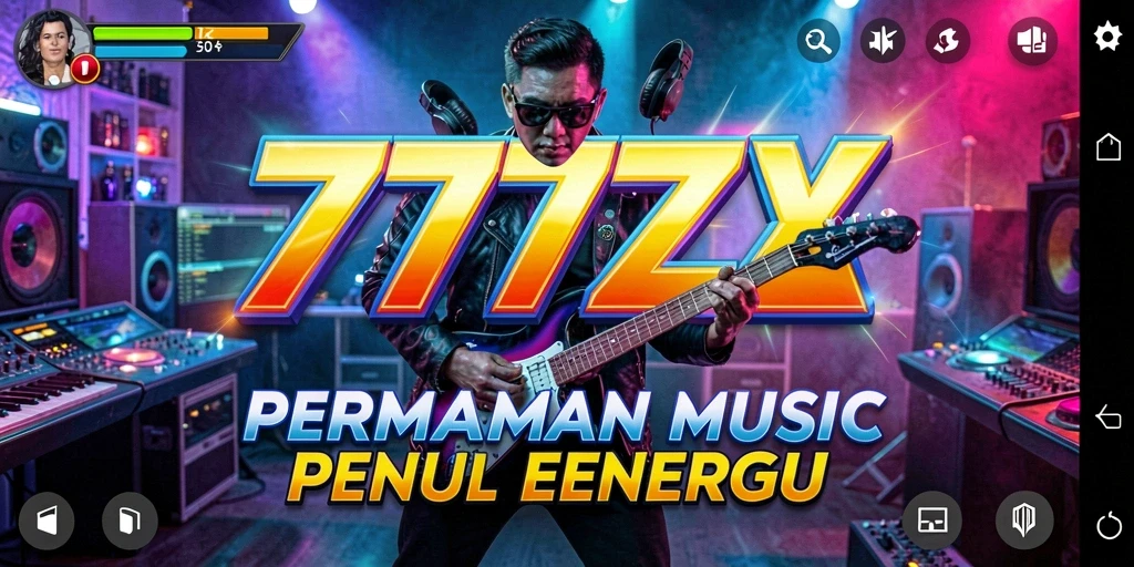 Screenshot menunjukkan pemain menikmati gameplay musik yang seru.