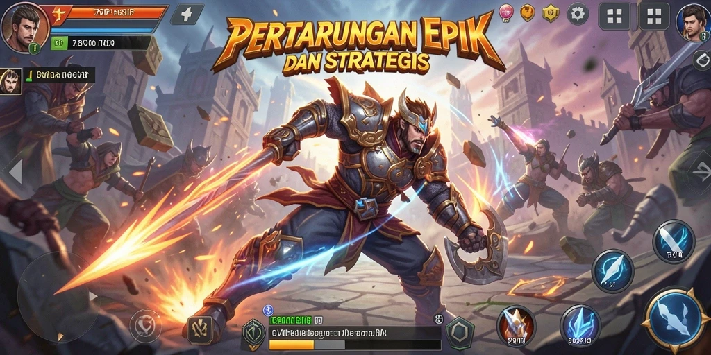 Gameplay yang menampilkan pertarungan seru di 7SVIP.