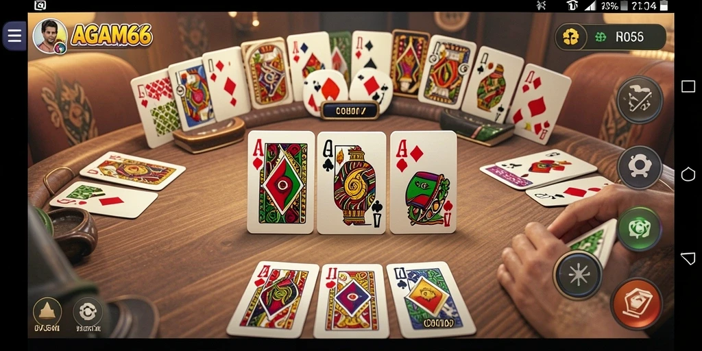 Tampilan gameplay seru dari AGAM66 saat bermain Domino.