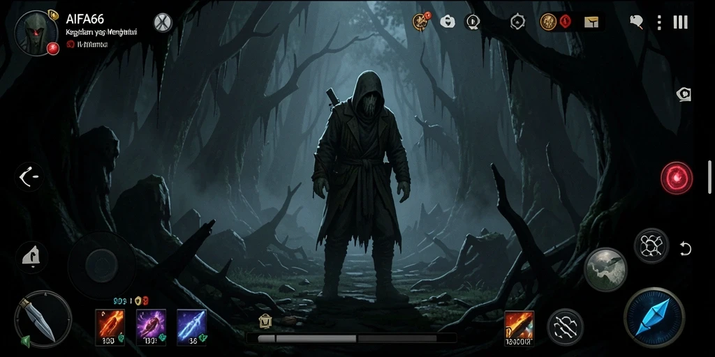 Tampilan gameplay AIFA66 yang mencekam dan menantang.