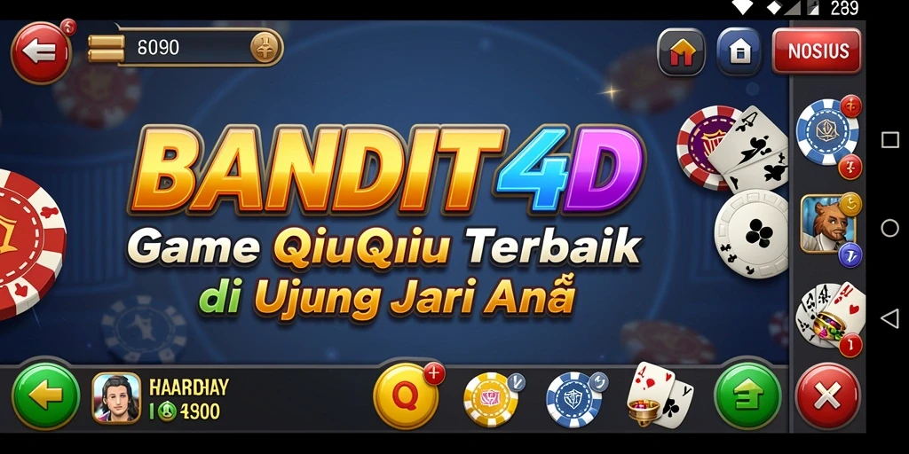 Tampilan gameplay QiuQiu BANDIT4D yang menarik dan interaktif.