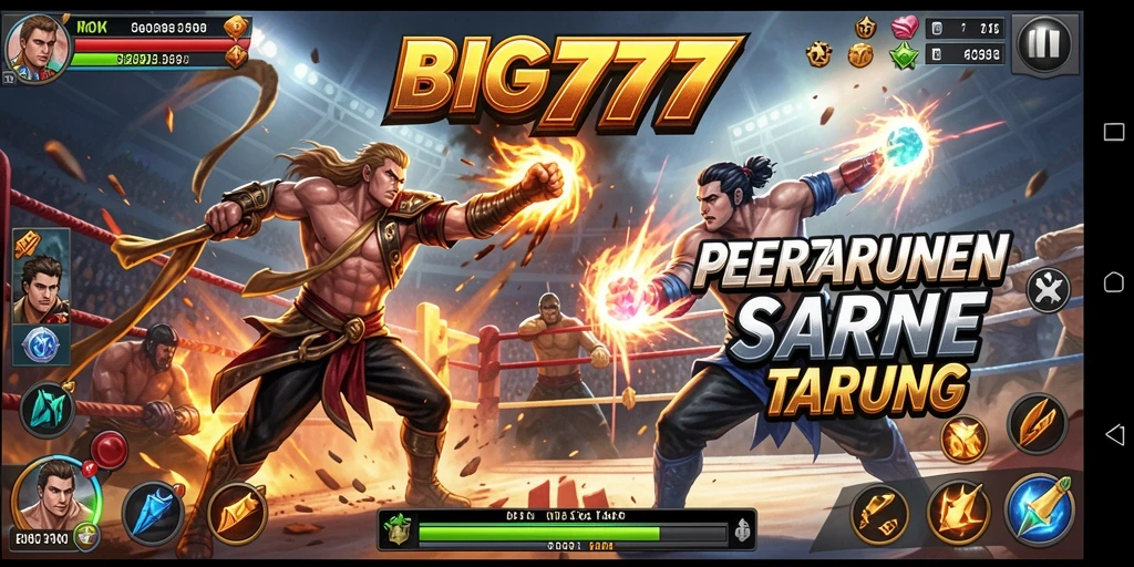Screenshot BIG777 menampilkan pertarungan seru antara karakter yang kuat.