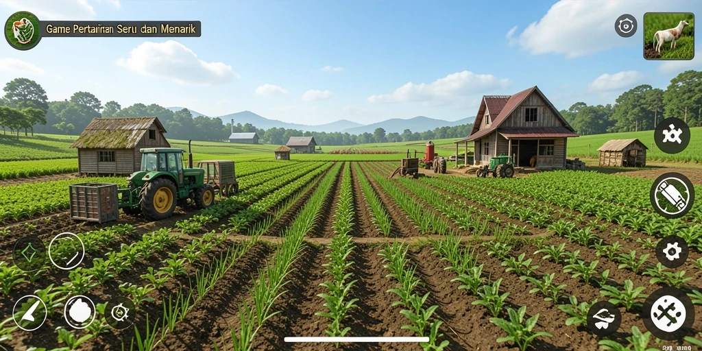 Screenshot utama C7890 menunjukkan gameplay pertanian yang menarik dan interaktif.