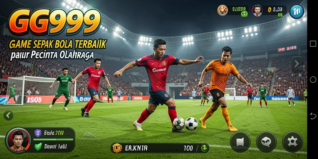 Gameplay mendebarkan dalam GG999 dengan tim sepak bola terbaik.