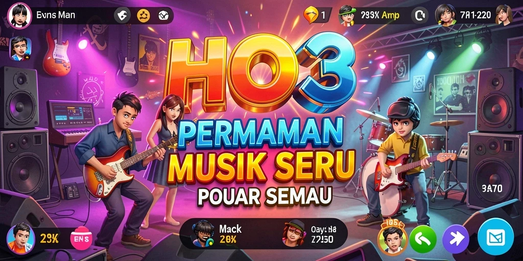 Screenshot HO3 menampilkan pemain yang menikmati fitur permainan musik.
