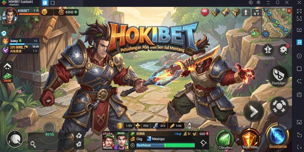Tampilan gameplay seru dari HOKIBET yang penuh petualangan RPG.