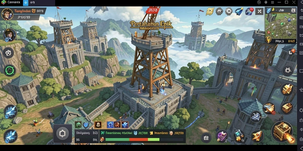 Screenshot gameplay JP6789 menampilkan aksi seru di genre Tower Defense.