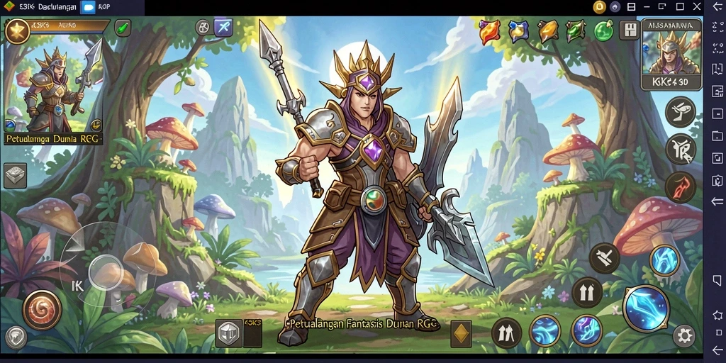 Menampilkan aksi seru dari gameplay RPG K3K3 yang memikat.
