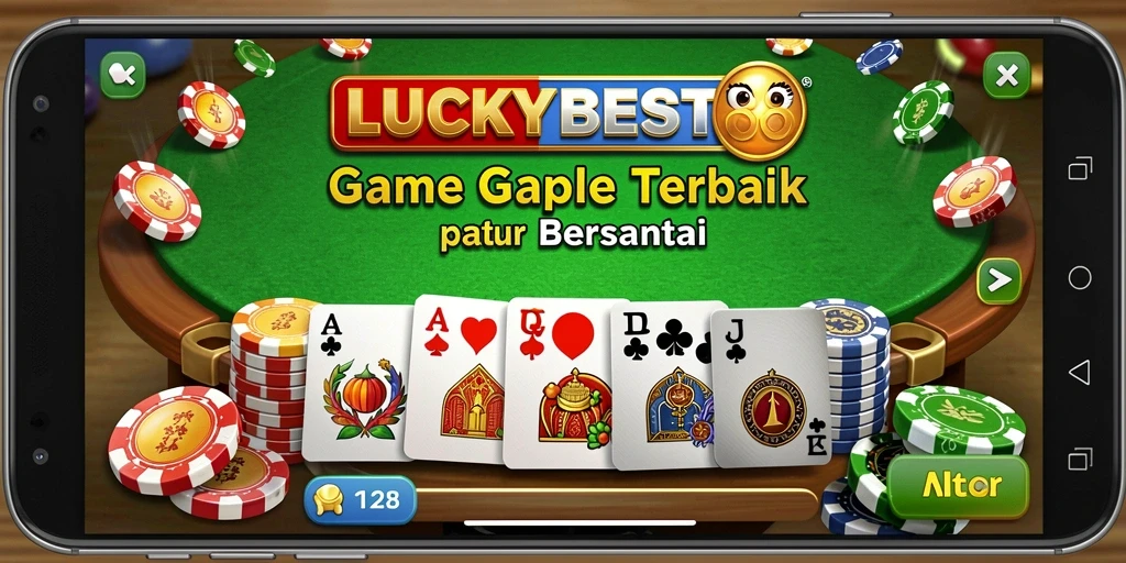 Screenshot gameplay LUCKYBEST88 menampilkan suasana permainan Gaple yang seru.