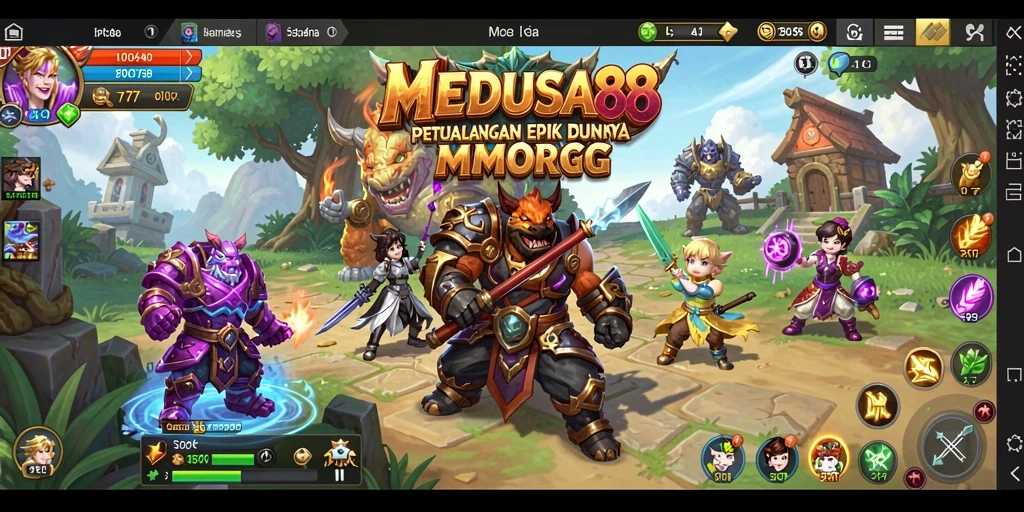 Tampilan gameplay menarik dari MEDUSA88 yang menampilkan pertarungan seru.