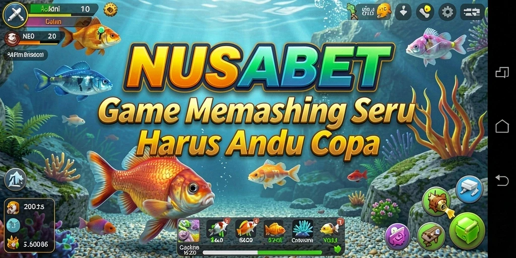 Tampilan gameplay NUSABET menampilkan aksi memancing yang seru dan grafik menarik.