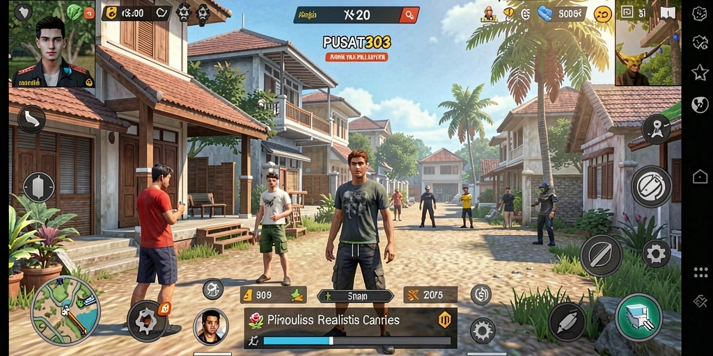 Tampilan gameplay PUSAT303 yang realistis dan interaktif.