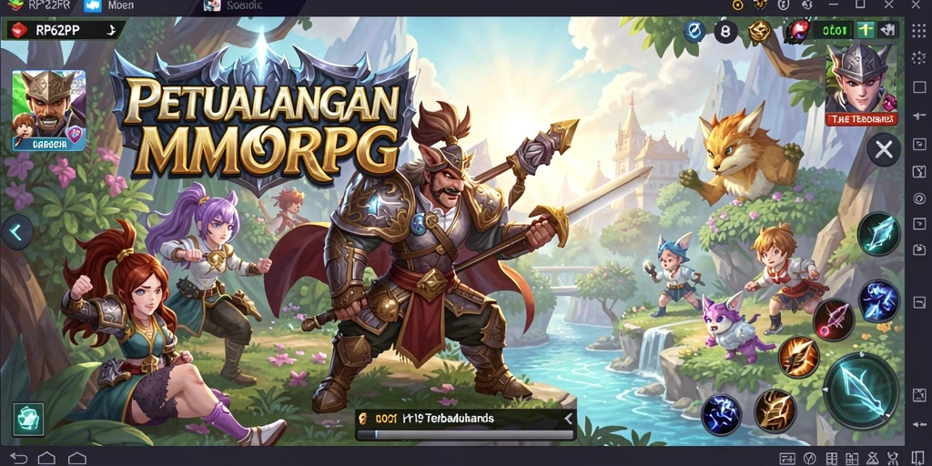 Tampilan gameplay seru di dunia RPG MMORPG.