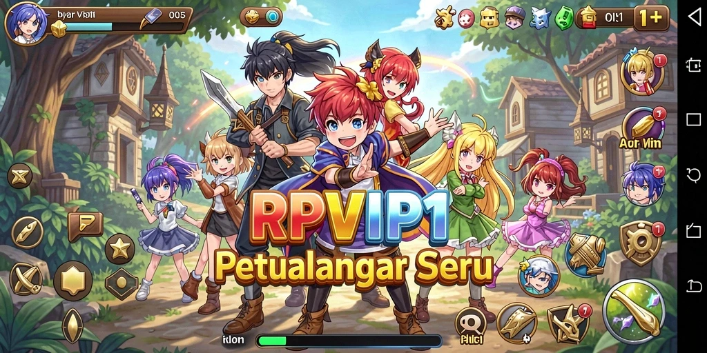 Gameplay menarik RPVIP1 dengan karakter Anime yang beragam.