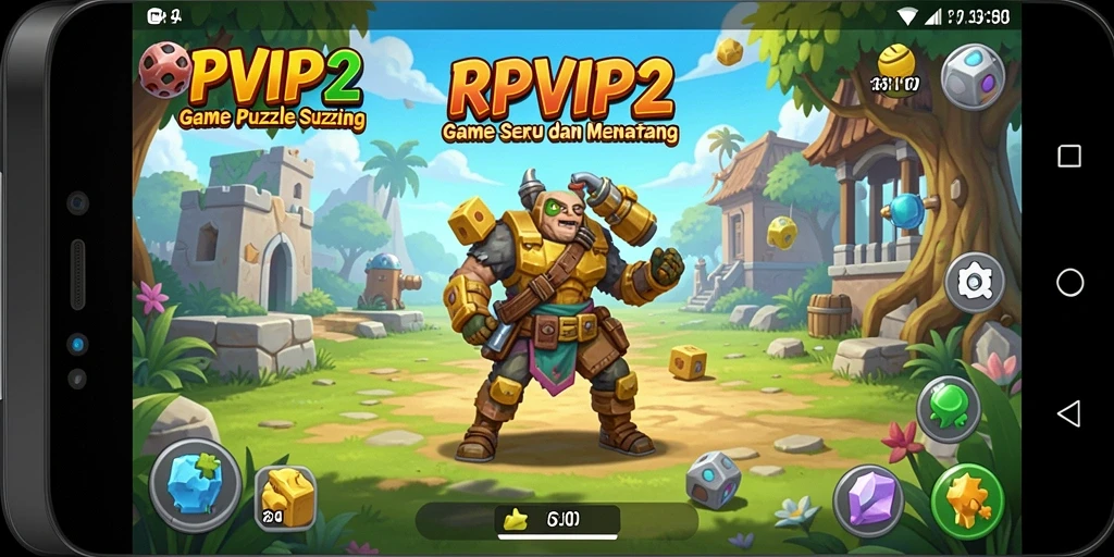 Screenshot RPVIP2 menampilkan gameplay puzzle yang menarik.